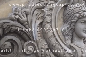 Classical relief sculpture made directly at the construction site