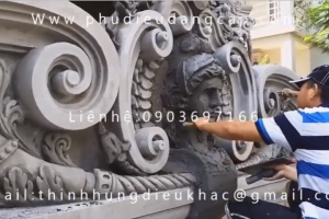 HƯNG THỊNH chuyên đắp trực tiếp các mẫu phù điêu khủng có độ khó cao cho các tòa lâu đài cổ điển